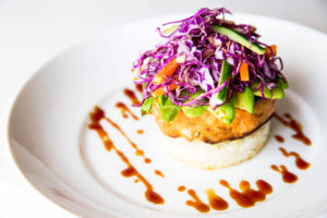 asian salmon avocado burger hohokus inn and tavern new Jersey