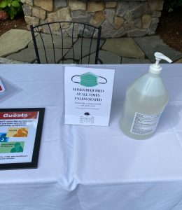 hohokus inn sanitizers provided